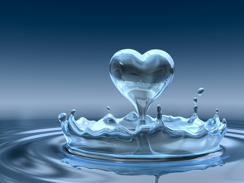 آب به شکل قلب