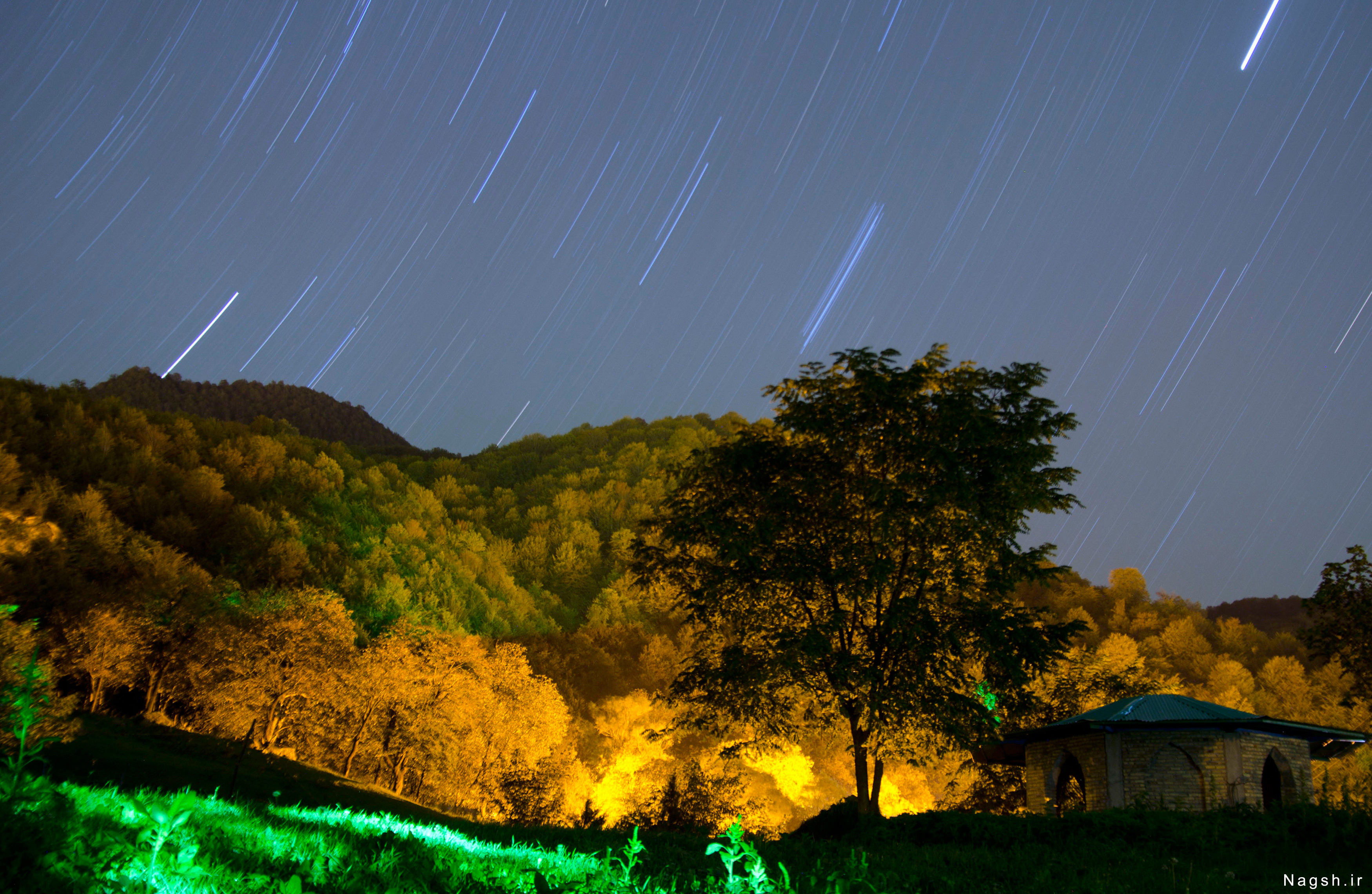 عکاسی در شب . عکس شبانه روستای اوزود - مازندران