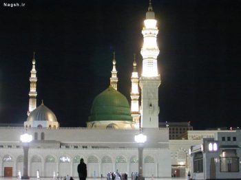 حرم حضرت محمد در شب
