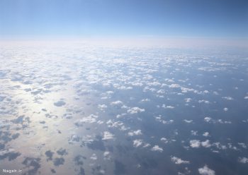 تصویر ابرها ذر آسمان آبی